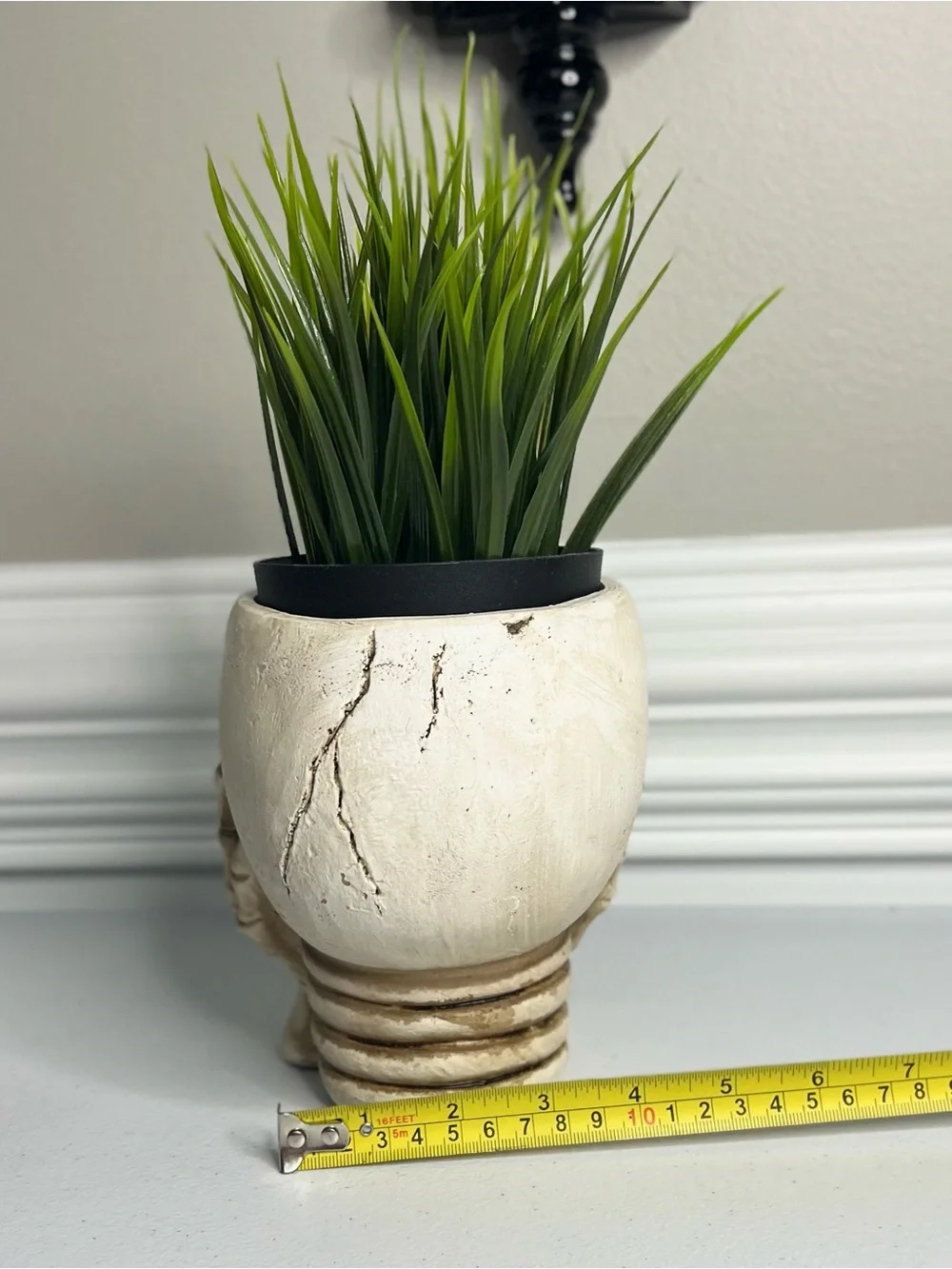 Gothic Resin Skull Flower Pot Planter